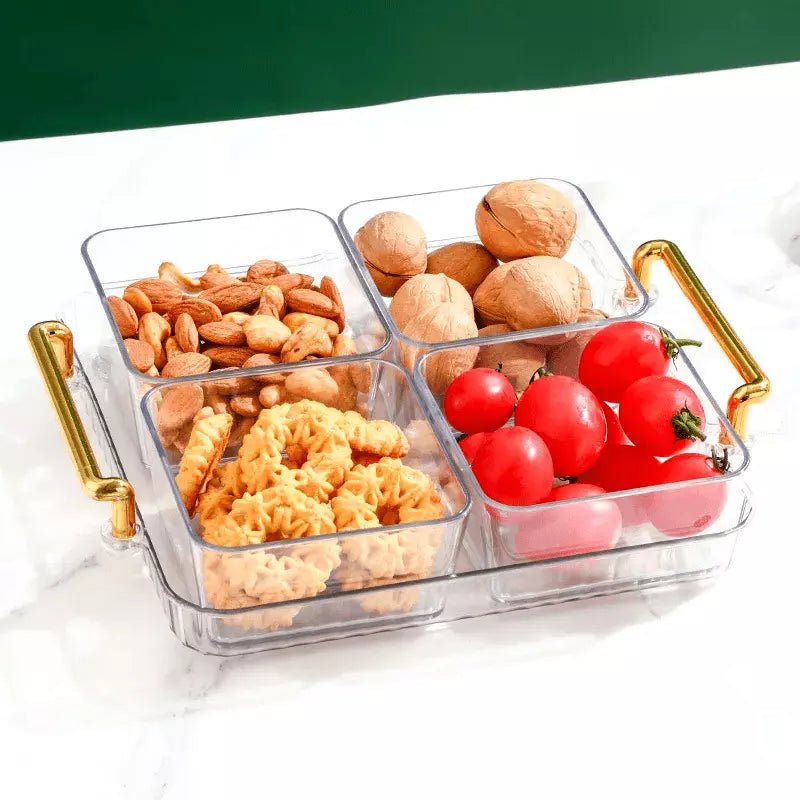 Bandeja de Lanche Multifuncional com Potes de Armazenamento Zeraffe - Zeraffe | Novidades exclusivas e produtos que facilitam sua vida