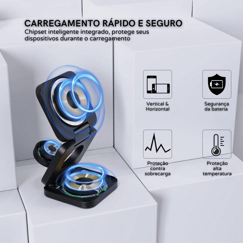 Carregador Iphone Indução Suporte Apple Watch Airpods Zeraffe - Zeraffe | Novidades exclusivas e produtos que facilitam sua vida