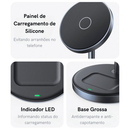 Carregador Por Indução Iphone Airpods Base Magnética Zeraffe - Zeraffe | Novidades exclusivas e produtos que facilitam sua vida