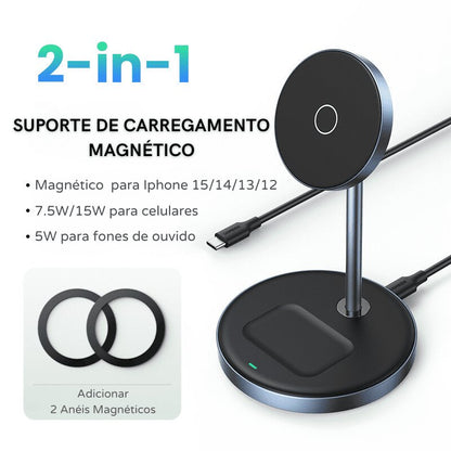 Carregador Por Indução Iphone Airpods Base Magnética Zeraffe - Zeraffe | Novidades exclusivas e produtos que facilitam sua vida