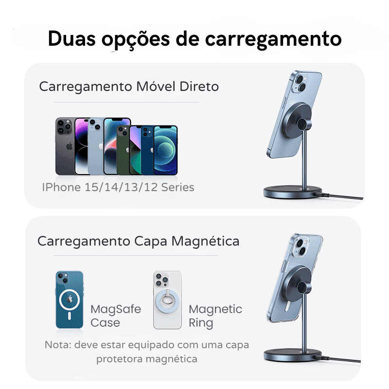 Carregador Por Indução Iphone Airpods Base Magnética Zeraffe - Zeraffe | Novidades exclusivas e produtos que facilitam sua vida