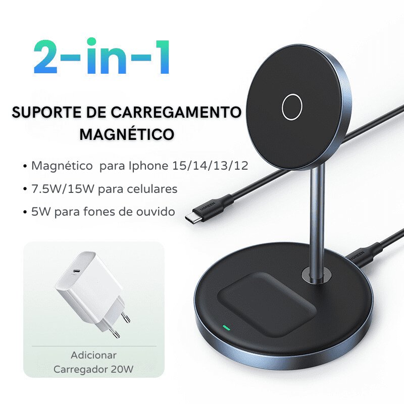 Carregador Por Indução Iphone Airpods Base Magnética Zeraffe - Zeraffe | Novidades exclusivas e produtos que facilitam sua vida