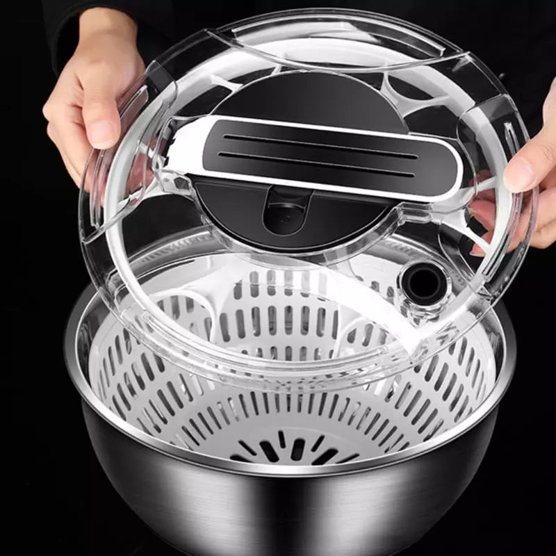 Centrifuga Secadora de Salada Bowl Inox Zeraffe - Zeraffe | Novidades exclusivas e produtos que facilitam sua vida