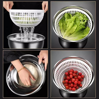 Centrifuga Secadora de Salada Bowl Inox Zeraffe - Zeraffe | Novidades exclusivas e produtos que facilitam sua vida