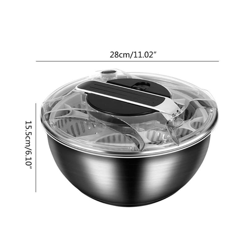 Centrifuga Secadora de Salada Bowl Inox Zeraffe - Zeraffe | Novidades exclusivas e produtos que facilitam sua vida