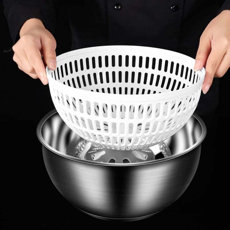 Centrifuga Secadora de Salada Bowl Inox Zeraffe - Zeraffe | Novidades exclusivas e produtos que facilitam sua vida