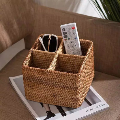 Cesta de Armazenamento de Vime em Rattan Feita a Mão Zeraffe - Zeraffe | Novidades exclusivas e produtos que facilitam sua vida