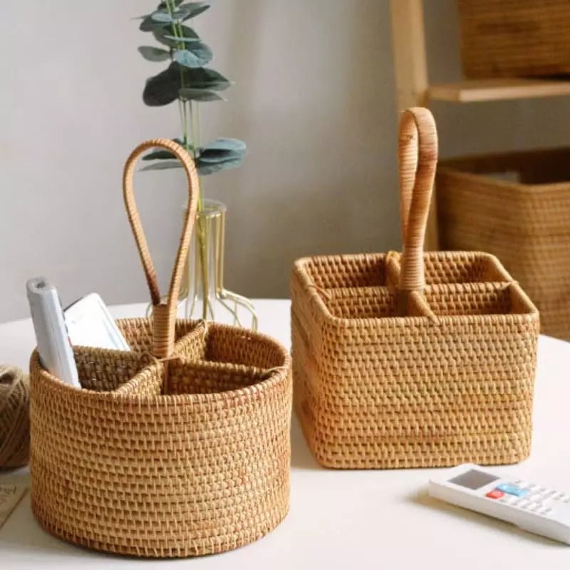 Cesta de Armazenamento de Vime em Rattan Feita a Mão Zeraffe - Zeraffe | Novidades exclusivas e produtos que facilitam sua vida