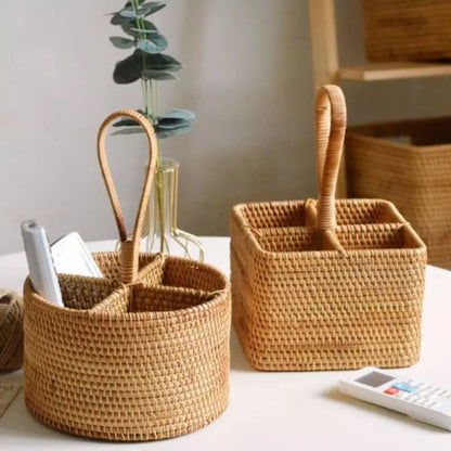 Cesta de Armazenamento de Vime em Rattan Feita a Mão Zeraffe - Zeraffe | Novidades exclusivas e produtos que facilitam sua vida