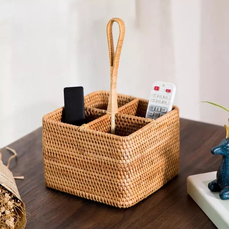 Cesta de Armazenamento de Vime em Rattan Feita a Mão Zeraffe - Zeraffe | Novidades exclusivas e produtos que facilitam sua vida