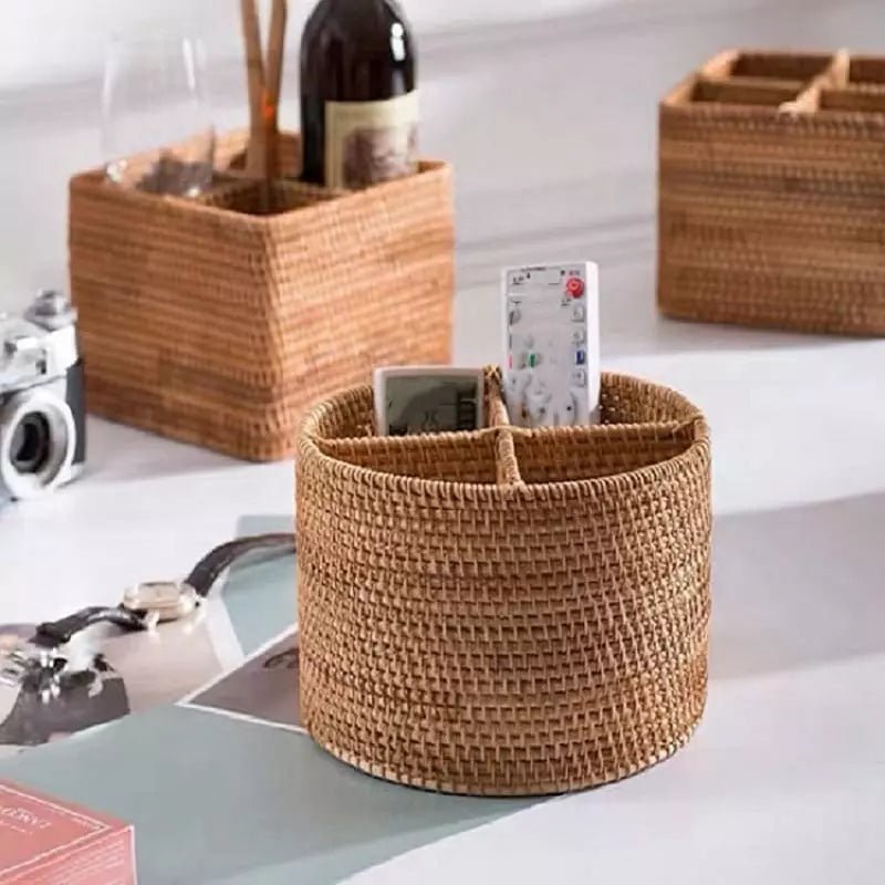 Cesta de Armazenamento de Vime em Rattan Feita a Mão Zeraffe - Zeraffe | Novidades exclusivas e produtos que facilitam sua vida