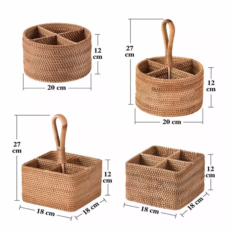 Cesta de Armazenamento de Vime em Rattan Feita a Mão Zeraffe - Zeraffe | Novidades exclusivas e produtos que facilitam sua vida