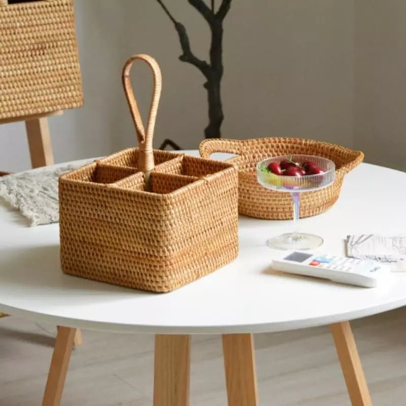 Cesta de Armazenamento de Vime em Rattan Feita a Mão Zeraffe - Zeraffe | Novidades exclusivas e produtos que facilitam sua vida