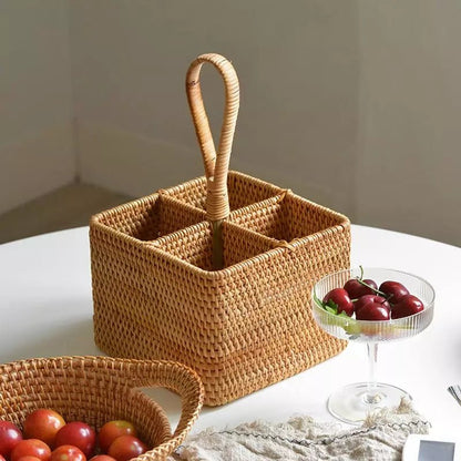 Cesta de Armazenamento de Vime em Rattan Feita a Mão Zeraffe - Zeraffe | Novidades exclusivas e produtos que facilitam sua vida