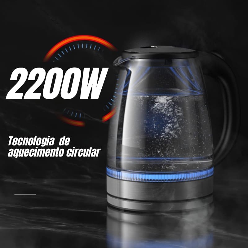 Chaleira Elétrica 2L Borossilicato 110v/220v Zeraffe - Zeraffe | Novidades exclusivas e produtos que facilitam sua vida