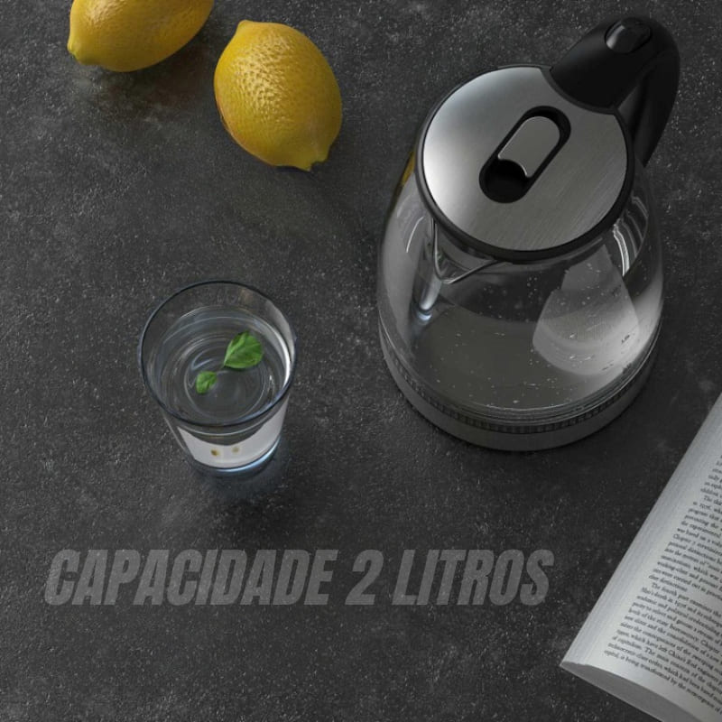 Chaleira Elétrica 2L Borossilicato 110v/220v Zeraffe - Zeraffe | Novidades exclusivas e produtos que facilitam sua vida