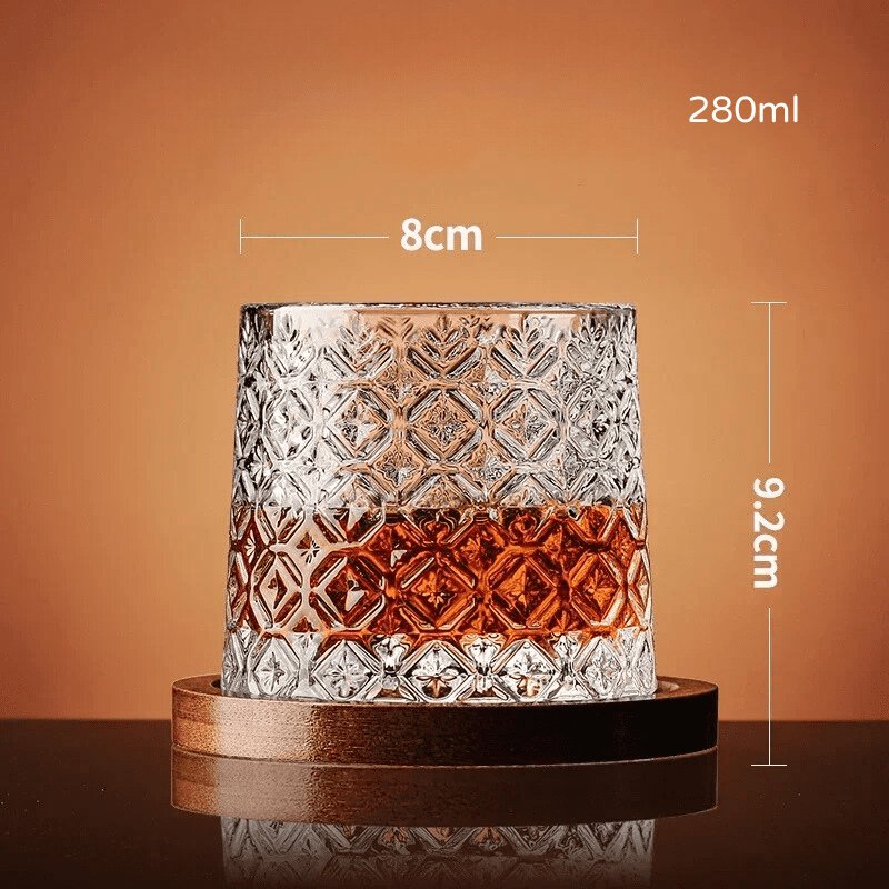 Copo de Whisky Cristal com Base Rotativo Bar em Casa Zeraffe - Zeraffe | Novidades exclusivas e produtos que facilitam sua vida