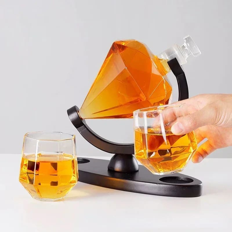 Decanter de Vinho e Whisky Vidro Diamante Home Bar Zeraffe - Zeraffe | Novidades exclusivas e produtos que facilitam sua vida