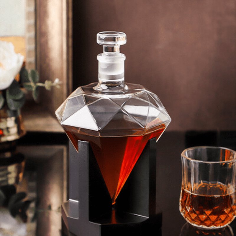 Decanter de Vinho e Whisky Vidro Diamante Home Bar Zeraffe - Zeraffe | Novidades exclusivas e produtos que facilitam sua vida