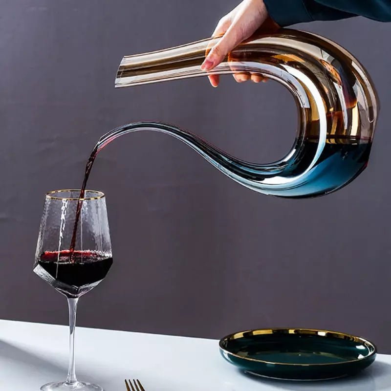 Decanter de Vinho Recipiente de Vidro Cisne Decantador Ambar Zeraffe - Zeraffe | Novidades exclusivas e produtos que facilitam sua vida