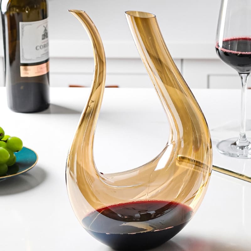 Decanter de Vinho Recipiente de Vidro Cisne Decantador Ambar Zeraffe - Zeraffe | Novidades exclusivas e produtos que facilitam sua vida