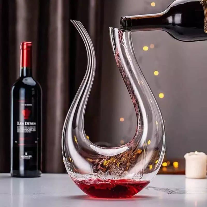 Decanter de Vinho Recipiente de Vidro Cisne Decantador Zeraffe - Zeraffe | Novidades exclusivas e produtos que facilitam sua vida