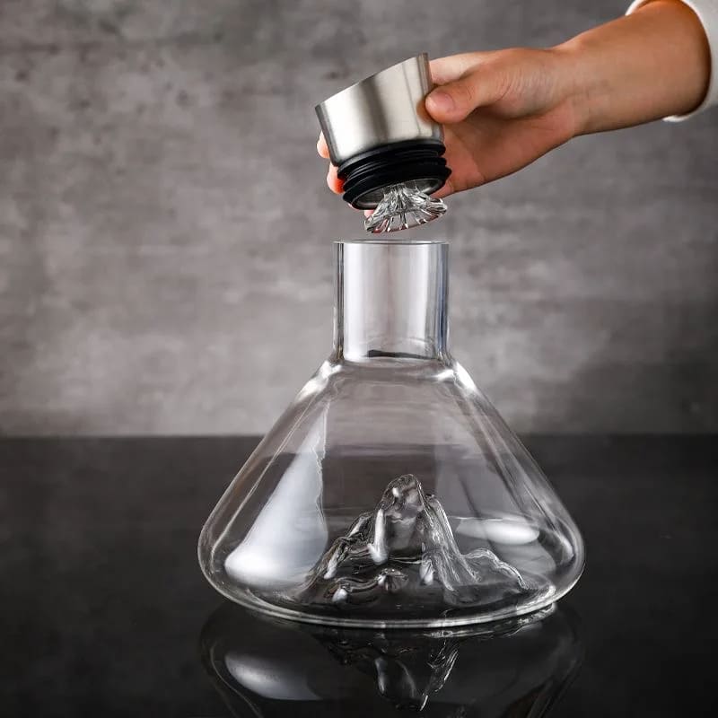 Decanter de Vinho Vidro Iceberg Aerador Home Bar Zeraffe - Zeraffe | Novidades exclusivas e produtos que facilitam sua vida