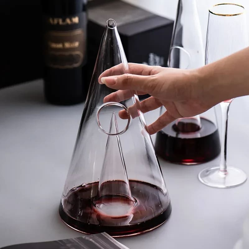 Decanter de Vinho Whisky Vidro Pirâmide Bar em Casa Zeraffe - Zeraffe | Novidades exclusivas e produtos que facilitam sua vida