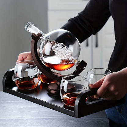 Decanter Whisky Globo Conjunto Recipiente de Vidro Zeraffe - Zeraffe | Novidades exclusivas e produtos que facilitam sua vida