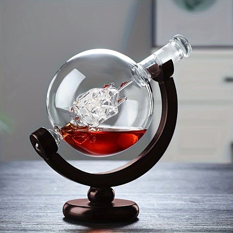 Decanter Whisky Globo Conjunto Recipiente de Vidro Zeraffe - Zeraffe | Novidades exclusivas e produtos que facilitam sua vida