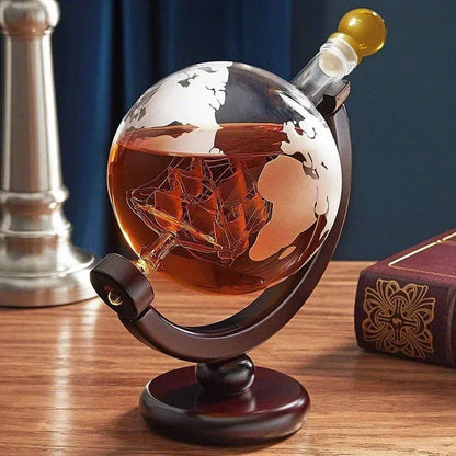 Decanter Whisky Globo Conjunto Recipiente de Vidro Zeraffe - Zeraffe | Novidades exclusivas e produtos que facilitam sua vida