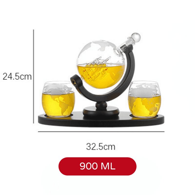 Decanter Whisky Globo Conjunto Recipiente de Vidro Zeraffe - Zeraffe | Novidades exclusivas e produtos que facilitam sua vida