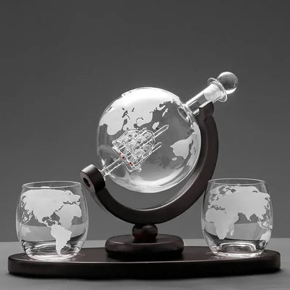 Decanter Whisky Globo Conjunto Recipiente de Vidro Zeraffe - Zeraffe | Novidades exclusivas e produtos que facilitam sua vida