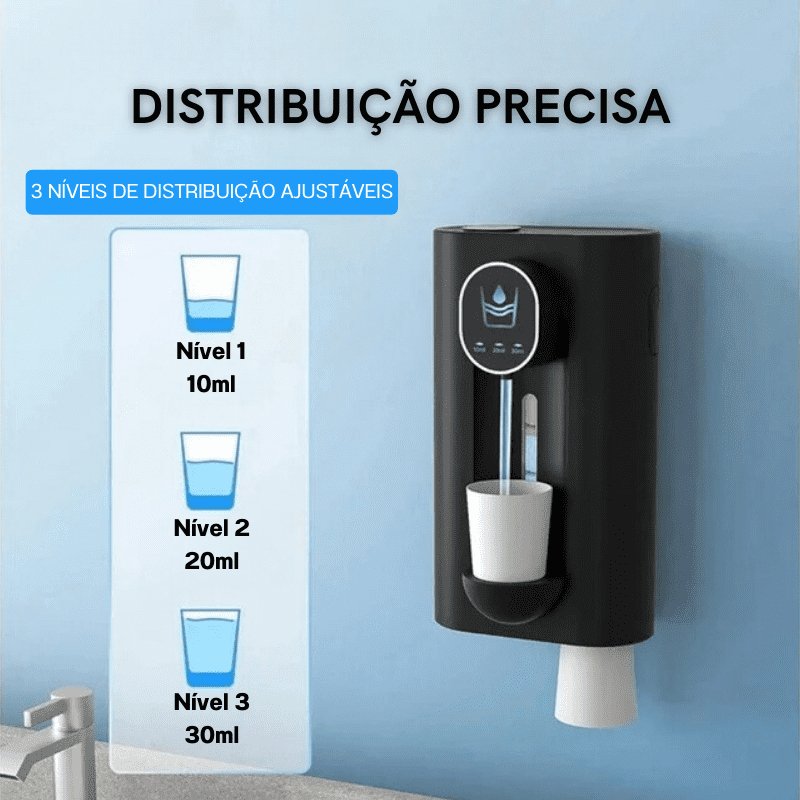 Dispenser Enxaguante Bucal Automático USB Recarregável Zeraffe - Zeraffe | Novidades exclusivas e produtos que facilitam sua vida