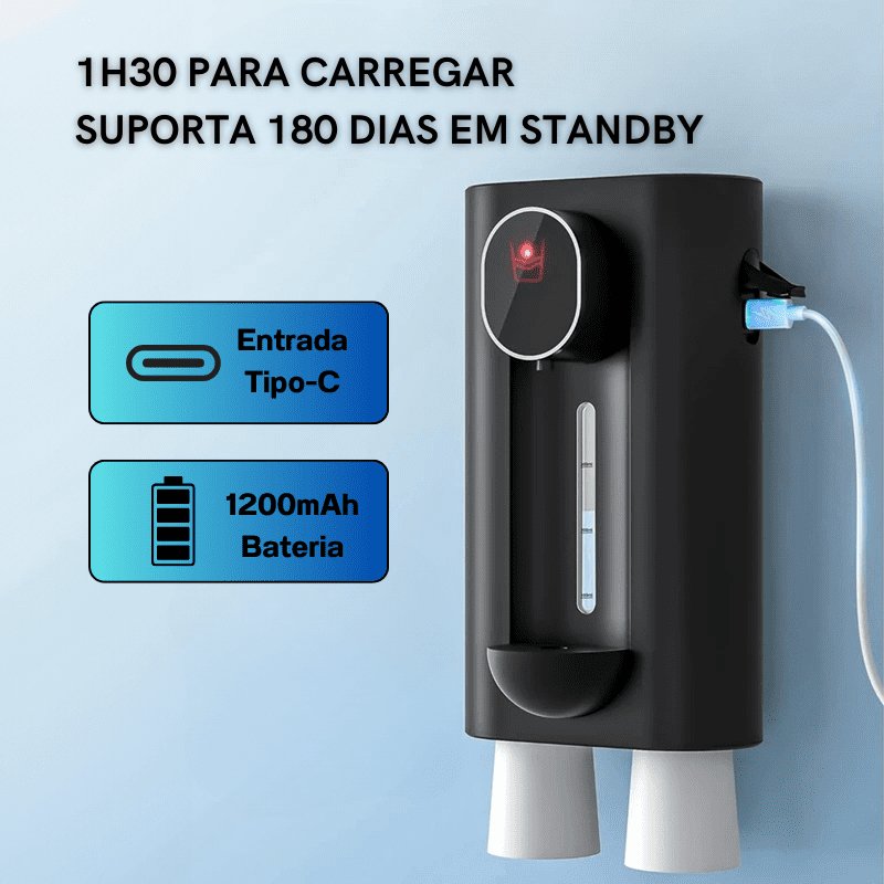 Dispenser Enxaguante Bucal Automático USB Recarregável Zeraffe - Zeraffe | Novidades exclusivas e produtos que facilitam sua vida