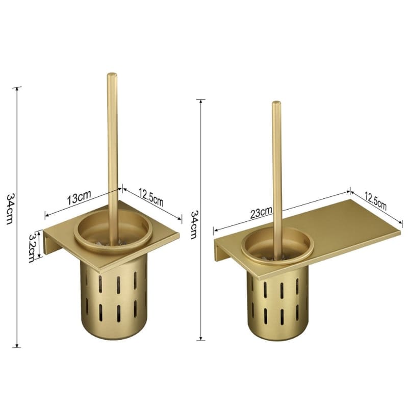 Escova Sanitária para Banheiro com Suporte Alumínio Dourado Zeraffe - Zeraffe | Novidades exclusivas e produtos que facilitam sua vida