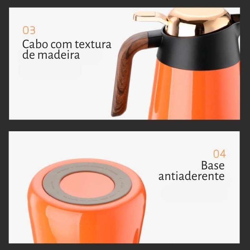 Garrafa Térmica Café Chá Inox 1.6L Zeraffe - Zeraffe | Novidades exclusivas e produtos que facilitam sua vida