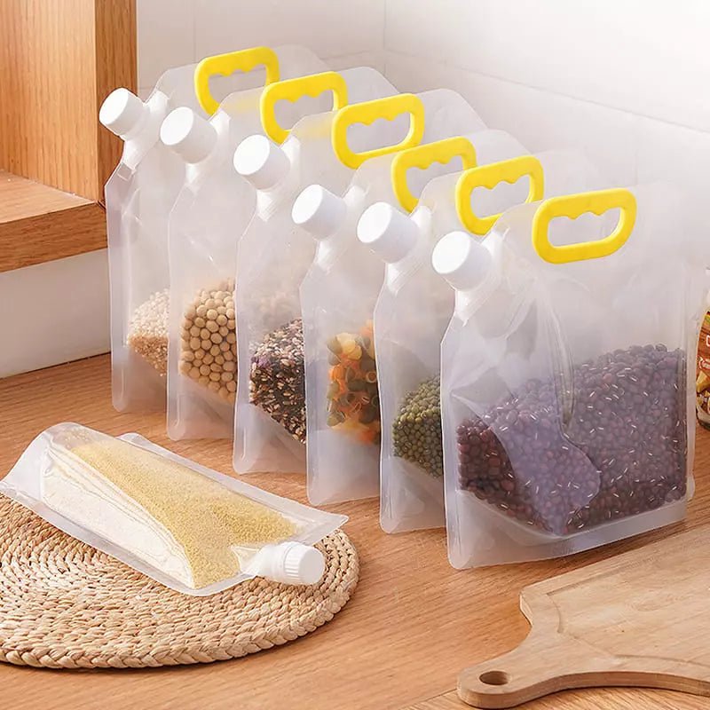 Kit 10 Sacos de Armazenamento Dispenser de Alimentos Zeraffe - Zeraffe | Novidades exclusivas e produtos que facilitam sua vida