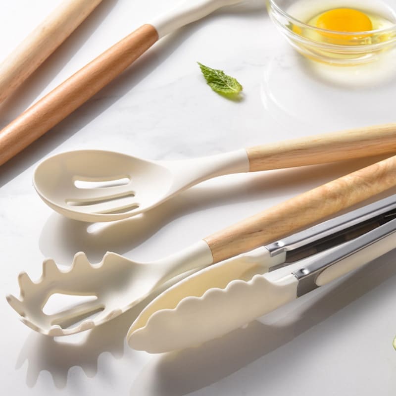 Kit Utensílios de Cozinha 14 Peças Silicone Com Organizador Zeraffe - Zeraffe | Novidades exclusivas e produtos que facilitam sua vida