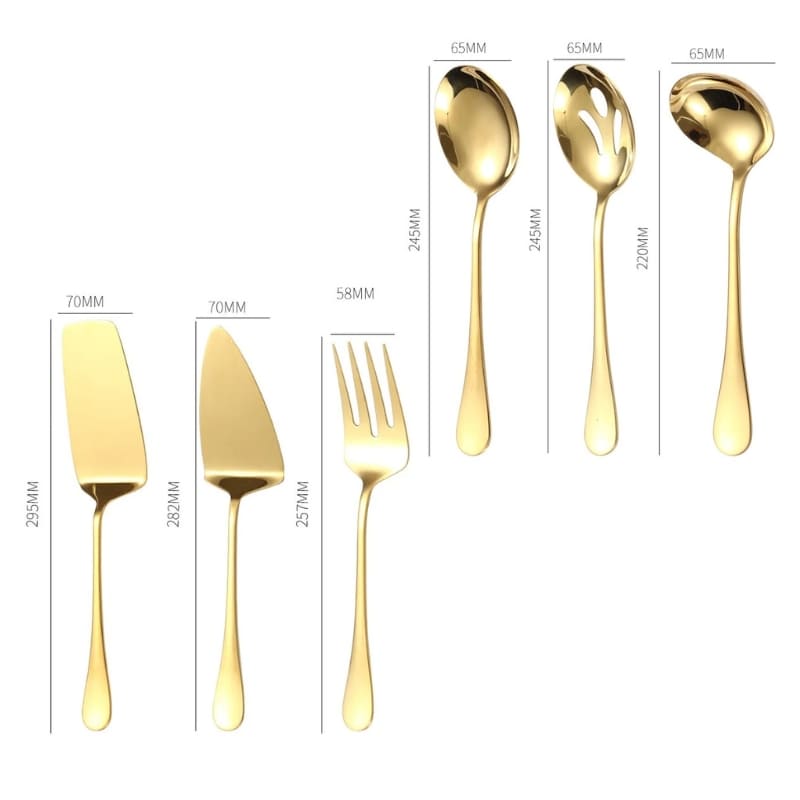 Kit Utensílios de Cozinha 6 Peças Inox Dourado Zeraffe - Zeraffe | Novidades exclusivas e produtos que facilitam sua vida