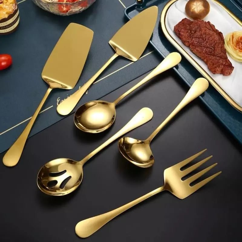 Kit Utensílios de Cozinha 6 Peças Inox Dourado Zeraffe - Zeraffe | Novidades exclusivas e produtos que facilitam sua vida