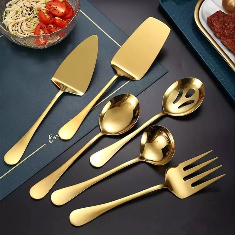 Kit Utensílios de Cozinha 6 Peças Inox Dourado Zeraffe - Zeraffe | Novidades exclusivas e produtos que facilitam sua vida