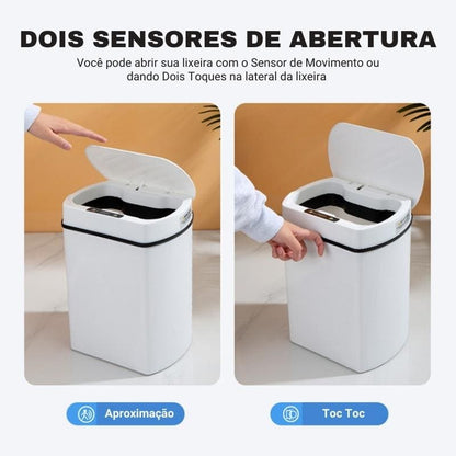 Lixeira para Banheiro e Cozinha Automática com Sensor 15L Zeraffe - Zeraffe | Novidades exclusivas e produtos que facilitam sua vida