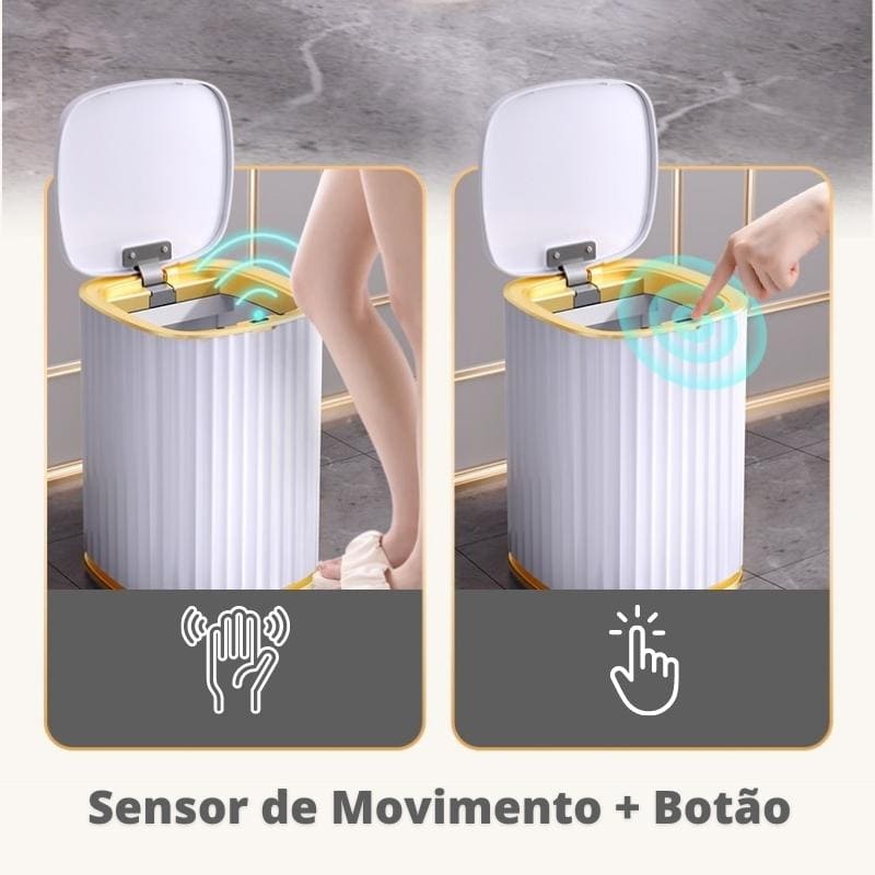 Lixeira para Banheiro e Cozinha Automática com Sensor Inteligente - Zeraffe | Novidades exclusivas e produtos que facilitam sua vida