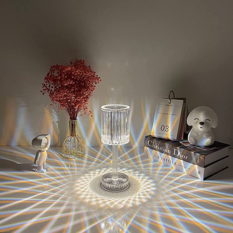 Luminária de Mesa LED Recarregável Sem Fio Cristal Zeraffe - Zeraffe | Novidades exclusivas e produtos que facilitam sua vida