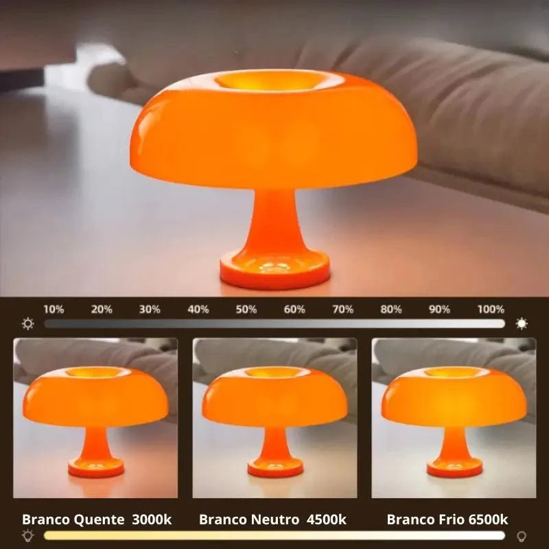 Luminária de Mesa Moderna Cogumelo Led - Zeraffe