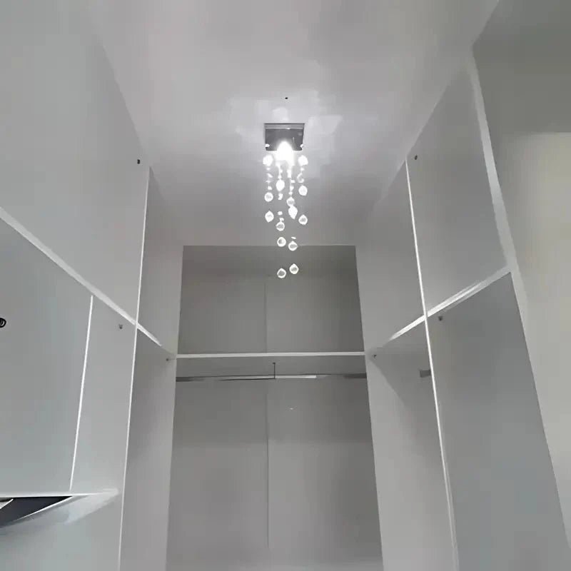 Lustre Gotas de Cristal Para Sala e Cozinha - Zeraffe