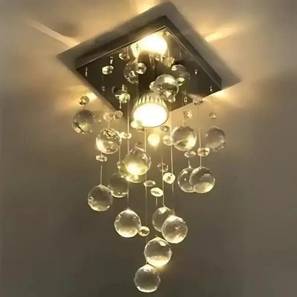 Lustre Gotas de Cristal Para Sala e Cozinha - Zeraffe