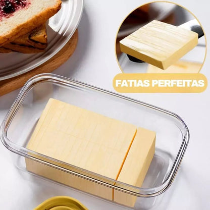 Manteigueira Porta Manteiga com Fatiador Zeraffe - Zeraffe | Novidades exclusivas e produtos que facilitam sua vida