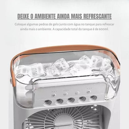 Mini Ar Condicionado Ventilador de Mesa Umidificador Zeraffe - Zeraffe | Novidades exclusivas e produtos que facilitam sua vida